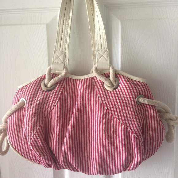 United Colors of Benetton Pink Striped Sailing Bag - Picture 7 of 8